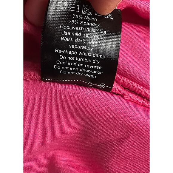 Hot pink padded balance athlwtics aura strappy sports bra full coverage sport M - Picture 11 of 12